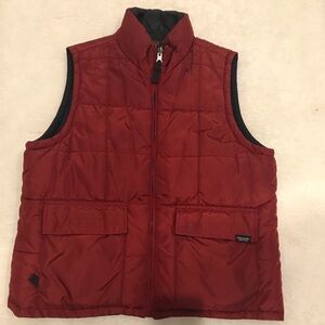 Abercrombie red puffer down vest women’s jacketNWT